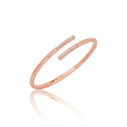 Minimal Rose Gold Open Bar Cuff